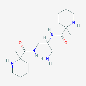 molecular formula C17H33N5O2 B6986069 N-[3-amino-2-[(2-methylpiperidine-2-carbonyl)amino]propyl]-2-methylpiperidine-2-carboxamide 