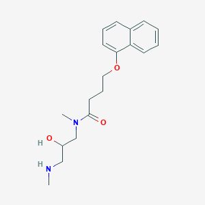 molecular formula C19H26N2O3 B6986167 N-[2-hydroxy-3-(methylamino)propyl]-N-methyl-4-naphthalen-1-yloxybutanamide 