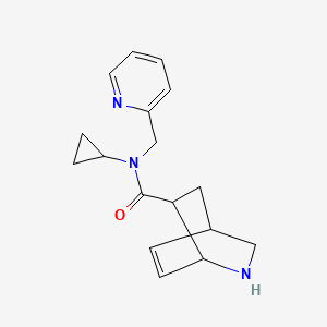 molecular formula C17H21N3O B6986273 N-cyclopropyl-N-(pyridin-2-ylmethyl)-2-azabicyclo[2.2.2]oct-7-ene-6-carboxamide 