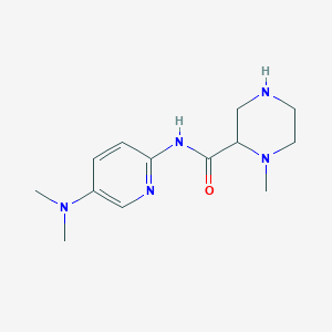 molecular formula C13H21N5O B6986295 N-[5-(dimethylamino)pyridin-2-yl]-1-methylpiperazine-2-carboxamide 