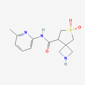 molecular formula C13H17N3O3S B6986355 N-(6-methylpyridin-2-yl)-6,6-dioxo-6lambda6-thia-2-azaspiro[3.4]octane-8-carboxamide 