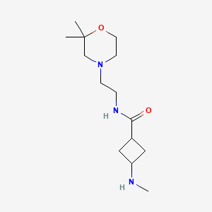 molecular formula C14H27N3O2 B6986418 N-[2-(2,2-dimethylmorpholin-4-yl)ethyl]-3-(methylamino)cyclobutane-1-carboxamide 