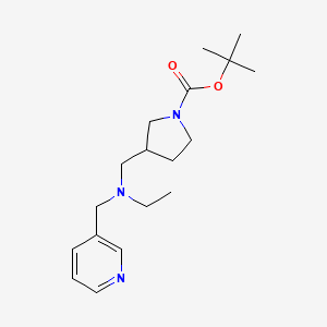 molecular formula C18H29N3O2 B6986568 Tert-butyl 3-[[ethyl(pyridin-3-ylmethyl)amino]methyl]pyrrolidine-1-carboxylate 