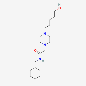 molecular formula C18H35N3O2 B6986573 N-(cyclohexylmethyl)-2-[4-(5-hydroxypentyl)piperazin-1-yl]acetamide 