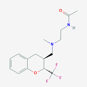 molecular formula C16H21F3N2O2 B6986637 N-[2-[methyl-[[(2R,3S)-2-(trifluoromethyl)-3,4-dihydro-2H-chromen-3-yl]methyl]amino]ethyl]acetamide 