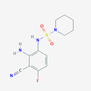 molecular formula C12H15FN4O2S B6986661 N-(2-amino-3-cyano-4-fluorophenyl)piperidine-1-sulfonamide 