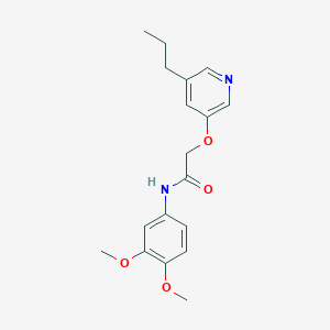 molecular formula C18H22N2O4 B6986767 N-(3,4-dimethoxyphenyl)-2-(5-propylpyridin-3-yl)oxyacetamide 