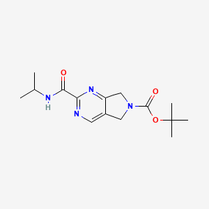 molecular formula C15H22N4O3 B6986908 Tert-butyl 2-(propan-2-ylcarbamoyl)-5,7-dihydropyrrolo[3,4-d]pyrimidine-6-carboxylate 