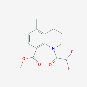 molecular formula C14H15F2NO3 B6986923 methyl 1-(2,2-difluoroacetyl)-5-methyl-3,4-dihydro-2H-quinoline-8-carboxylate 