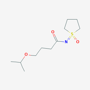 molecular formula C11H21NO3S B6986960 N-(1-oxothiolan-1-ylidene)-4-propan-2-yloxybutanamide 