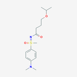 molecular formula C16H26N2O3S B6986988 N-[[4-(dimethylamino)phenyl]-methyl-oxo-lambda6-sulfanylidene]-4-propan-2-yloxybutanamide 
