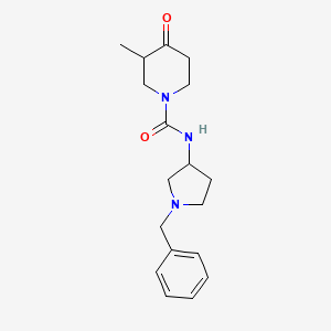 molecular formula C18H25N3O2 B6987040 N-(1-benzylpyrrolidin-3-yl)-3-methyl-4-oxopiperidine-1-carboxamide 