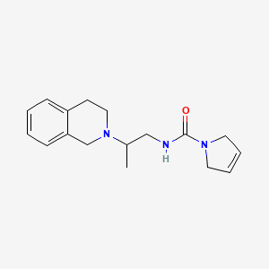 molecular formula C17H23N3O B6987109 N-[2-(3,4-dihydro-1H-isoquinolin-2-yl)propyl]-2,5-dihydropyrrole-1-carboxamide 