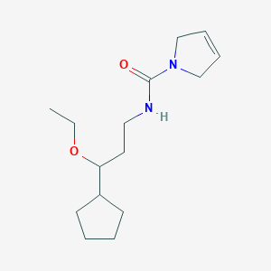 molecular formula C15H26N2O2 B6987117 N-(3-cyclopentyl-3-ethoxypropyl)-2,5-dihydropyrrole-1-carboxamide 