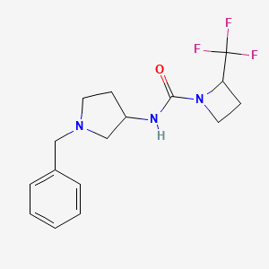molecular formula C16H20F3N3O B6987145 N-(1-benzylpyrrolidin-3-yl)-2-(trifluoromethyl)azetidine-1-carboxamide 