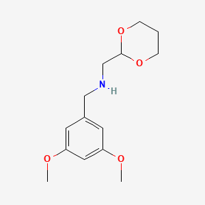 molecular formula C14H21NO4 B6987165 N-[(3,5-dimethoxyphenyl)methyl]-1-(1,3-dioxan-2-yl)methanamine 