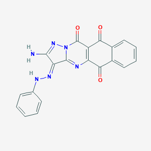 (13E)-14-Amino-13-(phenylhydrazinylidene)-11,15,16-triazatetracyclo[8.7.0.03,8.012,16]heptadeca-1(10),3,5,7,11,14-hexaene-2,9,17-trione