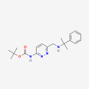 molecular formula C19H26N4O2 B6987227 tert-butyl N-[6-[(2-phenylpropan-2-ylamino)methyl]pyridazin-3-yl]carbamate 