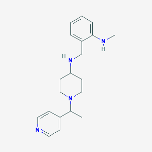 molecular formula C20H28N4 B6987235 N-[[2-(methylamino)phenyl]methyl]-1-(1-pyridin-4-ylethyl)piperidin-4-amine 