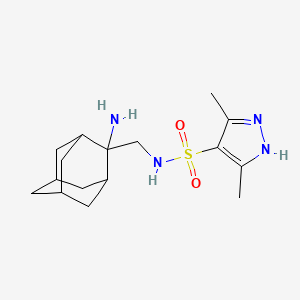 molecular formula C16H26N4O2S B6987283 N-[(2-amino-2-adamantyl)methyl]-3,5-dimethyl-1H-pyrazole-4-sulfonamide 