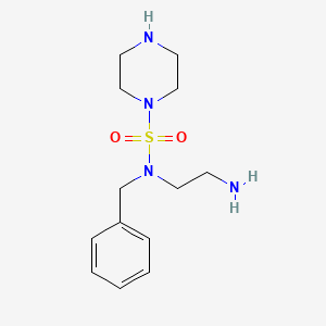 molecular formula C13H22N4O2S B6987287 N-(2-aminoethyl)-N-benzylpiperazine-1-sulfonamide 