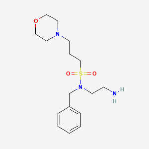 molecular formula C16H27N3O3S B6987308 N-(2-aminoethyl)-N-benzyl-3-morpholin-4-ylpropane-1-sulfonamide 