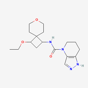 molecular formula C17H26N4O3 B6987782 N-(3-ethoxy-7-oxaspiro[3.5]nonan-1-yl)-1,5,6,7-tetrahydropyrazolo[4,3-b]pyridine-4-carboxamide 