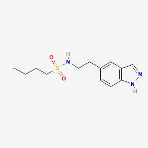 molecular formula C13H19N3O2S B6987903 N-[2-(1H-indazol-5-yl)ethyl]butane-1-sulfonamide 