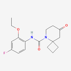 molecular formula C17H21FN2O3 B6988012 N-(2-ethoxy-4-fluorophenyl)-8-oxo-5-azaspiro[3.5]nonane-5-carboxamide 
