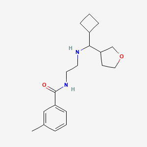 molecular formula C19H28N2O2 B6988070 N-[2-[[cyclobutyl(oxolan-3-yl)methyl]amino]ethyl]-3-methylbenzamide 