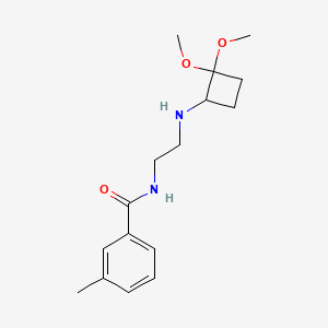 molecular formula C16H24N2O3 B6988109 N-[2-[(2,2-dimethoxycyclobutyl)amino]ethyl]-3-methylbenzamide 
