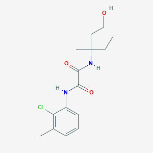 molecular formula C15H21ClN2O3 B6988146 N-(2-chloro-3-methylphenyl)-N'-(1-hydroxy-3-methylpentan-3-yl)oxamide 