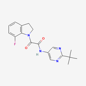 molecular formula C18H19FN4O2 B6988148 N-(2-tert-butylpyrimidin-5-yl)-2-(7-fluoro-2,3-dihydroindol-1-yl)-2-oxoacetamide 