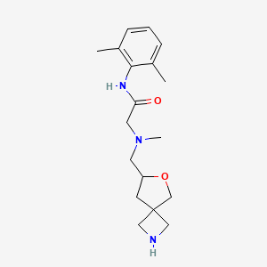 molecular formula C18H27N3O2 B6988402 N-(2,6-dimethylphenyl)-2-[methyl(6-oxa-2-azaspiro[3.4]octan-7-ylmethyl)amino]acetamide 