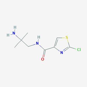 molecular formula C8H12ClN3OS B6988606 N-(2-amino-2-methylpropyl)-2-chloro-1,3-thiazole-4-carboxamide 