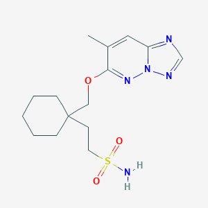 Cyclohexaneethanesulfonamide, 1-(((7-methyl(1,2,4)triazolo(1,5-b)pyridazin-6-yl)oxy)methyl)-