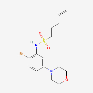 molecular formula C15H21BrN2O3S B6988733 N-(2-bromo-5-morpholin-4-ylphenyl)pent-4-ene-1-sulfonamide 