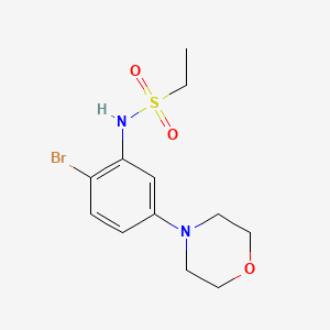 molecular formula C12H17BrN2O3S B6988737 N-(2-bromo-5-morpholin-4-ylphenyl)ethanesulfonamide 