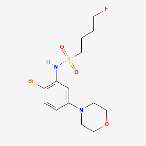 molecular formula C14H20BrFN2O3S B6988742 N-(2-bromo-5-morpholin-4-ylphenyl)-4-fluorobutane-1-sulfonamide 