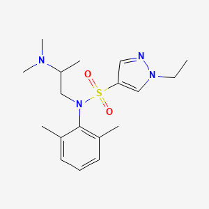 molecular formula C18H28N4O2S B6988758 N-[2-(dimethylamino)propyl]-N-(2,6-dimethylphenyl)-1-ethylpyrazole-4-sulfonamide 