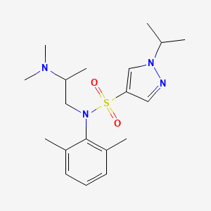 molecular formula C19H30N4O2S B6988760 N-[2-(dimethylamino)propyl]-N-(2,6-dimethylphenyl)-1-propan-2-ylpyrazole-4-sulfonamide 