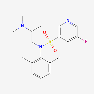 molecular formula C18H24FN3O2S B6988763 N-[2-(dimethylamino)propyl]-N-(2,6-dimethylphenyl)-5-fluoropyridine-3-sulfonamide 