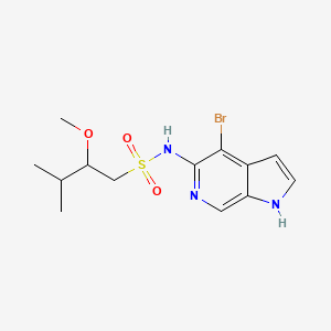 molecular formula C13H18BrN3O3S B6988827 N-(4-bromo-1H-pyrrolo[2,3-c]pyridin-5-yl)-2-methoxy-3-methylbutane-1-sulfonamide 