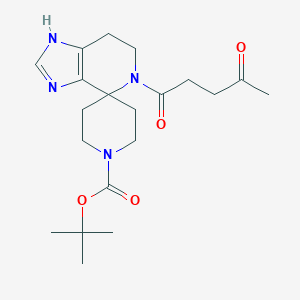 molecular formula C20H30N4O4 B6988955 tert-butyl 5-(4-oxopentanoyl)spiro[6,7-dihydro-1H-imidazo[4,5-c]pyridine-4,4'-piperidine]-1'-carboxylate 