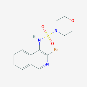 molecular formula C13H14BrN3O3S B6989245 N-(3-bromoisoquinolin-4-yl)morpholine-4-sulfonamide 