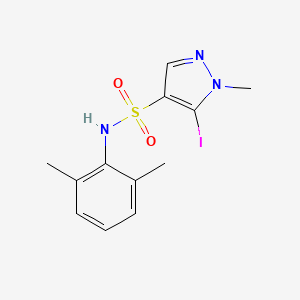 molecular formula C12H14IN3O2S B6989320 N-(2,6-dimethylphenyl)-5-iodo-1-methylpyrazole-4-sulfonamide 