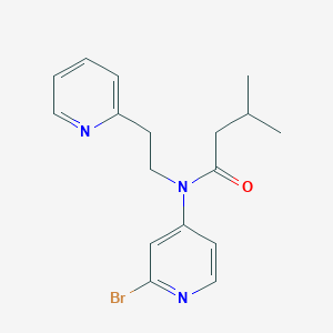 molecular formula C17H20BrN3O B6989376 N-(2-bromopyridin-4-yl)-3-methyl-N-(2-pyridin-2-ylethyl)butanamide 