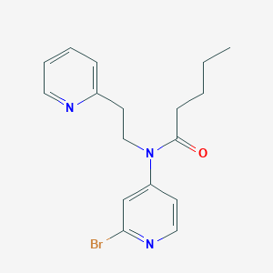 molecular formula C17H20BrN3O B6989396 N-(2-bromopyridin-4-yl)-N-(2-pyridin-2-ylethyl)pentanamide 