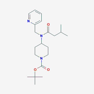 molecular formula C21H33N3O3 B6989403 Tert-butyl 4-[3-methylbutanoyl(pyridin-2-ylmethyl)amino]piperidine-1-carboxylate 