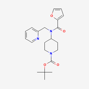 molecular formula C21H27N3O4 B6989406 Tert-butyl 4-[furan-2-carbonyl(pyridin-2-ylmethyl)amino]piperidine-1-carboxylate 